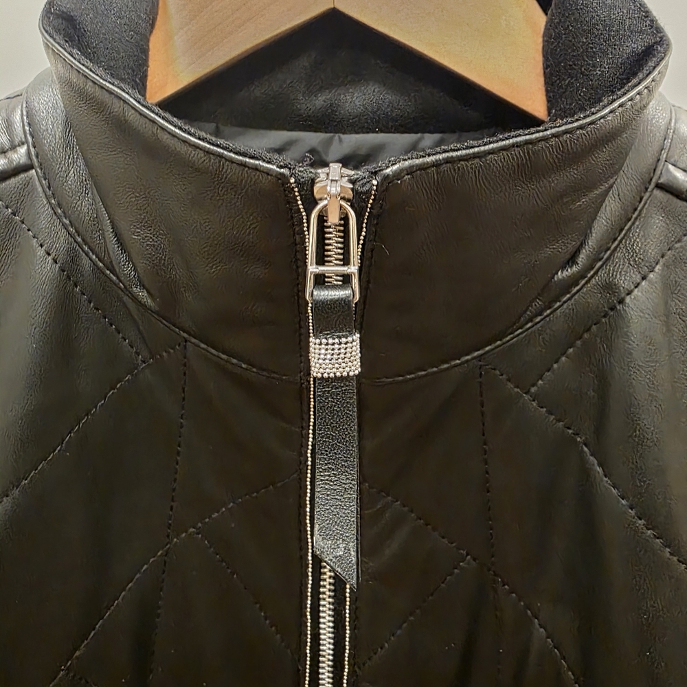 🔥Lafayette 148 Black 💯 Leather Vest - Picture 4 of 17